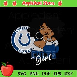 Indianapolis Colts Girl Svg, Sport Svg, Indianapolis Colts Logo, Girl Svg, NFL Svg, Football Svg, NFL Team