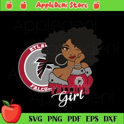 Atlanta Falcons Girl Svg, Sport Svg, Atlanta Falcons Logo Svg, Girl Svg, Football Svg, NFL Svg