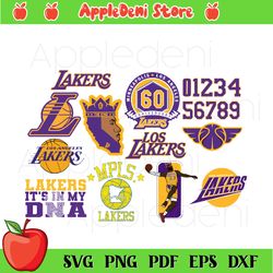 Lakers NBA Basketball Bundle Svg, Sport Svg, Lakers Logo Svg, NBA Basketball Svg