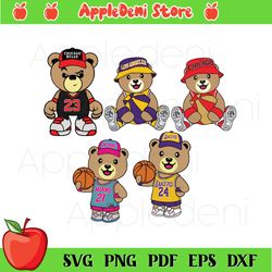 NBA Basketball Team Logo Bundle Svg, Sport Svg, Bear Basketball Svg