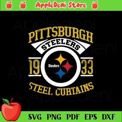 Pittsburgh Steelers 1933 Steel Curtains Svg, Sport Svg, Pittsburgh Steelers Svg, Pittsburgh Steelers Football Team Svg,