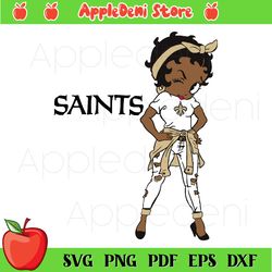 New Orleans Saints Betty Boop Girl Svg, Sport Svg, Lions Girl Svg, NFL Svg, American football team