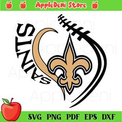 Heart New Orleans Saints Svg, Sport Svg, Saints Svg
