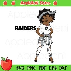 Las Vegas Raiders Betty Boop Girl Svg, Sport Svg, Raiders Girl Svg, NFL Svg, American football team, Football Svg