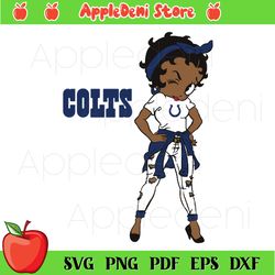 Indianapolis Colts Betty Boop Girl Svg, Sport Svg, Colts Girl Svg, NFL Svg, American football team