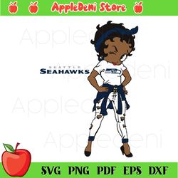 Seattle Seahawks Betty Boop Girl Svg, Sport Svg, Seahawks Girl Svg, NFL Svg, American football team