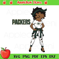 Green Bay Packers Betty Boop Girl Svg, Sport Svg, Packers Girl Svg, NFL Svg, American football team