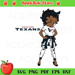 Houston Texans Betty Boop Girl Svg, Sport Svg, Texans Girl Svg, NFL Svg, American football team