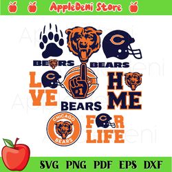 Chicago Bears Bundle Svg, Sport Svg, Fooball Svg, NFL Svg, NFL Team Svg, Football Team Svg