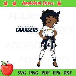 Los Angeles Chargers Betty Boop Girl Svg, Sport Svg, Chargers Girl Svg, NFL Svg, American football team
