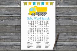construction baby shower word search game card,construction baby shower games printable,fun baby shower activity--376