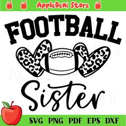 Football Sister Heart And Football Svg, Sport Svg