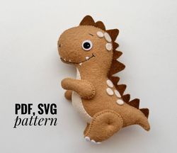 Dinosaur  ornaments pattern Dinosaur felt pattern PDF
