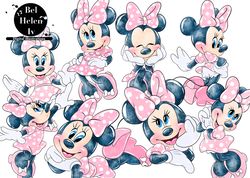 Minnie Mouse watercolor clip art, Minnie Mouse PNG download, Minnie Mouse download PNG
