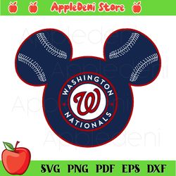 Washington Nationals Baseball Mickey Mouse Disney Svg, Sport Svg, Disney Svg