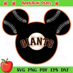 San Francisco Giants Baseball Mickey Mouse Disney Svg, Sport Svg, Disney Svg