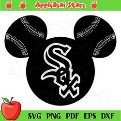 Chicago White Sox Baseball Mickey Mouse Disney Svg, Sport Svg, Disney Svg