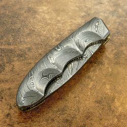 Beautiful Damascus Folding Knife Hunting Knife Unique Pocket Knife Hobby Knife Collectible Handmade knife Special Gift