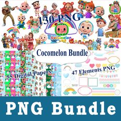 Cocomelon Png, Cocomelon Bundle Png, cliparts, Printable, Cartoon Characters