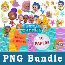 Bubble Guppies Png, Bubble Guppies Bundle Png, cliparts, Printable, Cartoon Characters