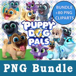 Puppy Dog Pals Png, Puppy Dog Pals Bundle Png, cliparts, Printable, Cartoon Characters