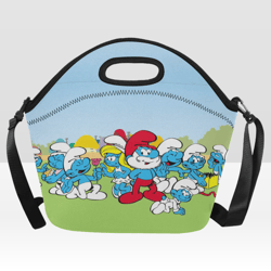 smurfs neoprene lunch bag, lunch box