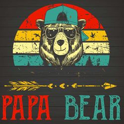 Papa Bear svg, papa retro svg, Dad svg, dad gift, dad shirt, dad birthday, best dad ever, awesome dad