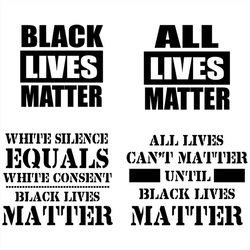 Black Lives Matter Bundle SVG Files For Silhouette, Files For Cricut, SVG, DXF, EPS, PNG Instant Download