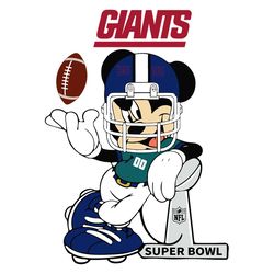 Mickey Mouse New York Giants Svg, Sport Svg, New York Giants, Giants Svg, NY Giant Svg, Super Bowl Svg, Football Teams S