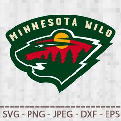 Minnesota Wild SVG PNG JPEG  DXF Digital Cut Vector Files for Silhouette Studio Cricut Design
