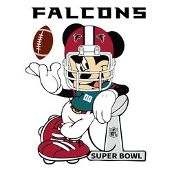 Mickey Mouse Atlanta Falcons Svg, Sport Svg, Atlanta Falcons Svg, Falcons Football Team, Falcons Svg, Falcons NFL Svg, A