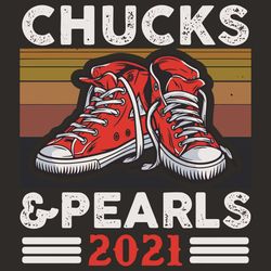 Chucks And Pearls 2021 Svg, Trending Svg, Chuck Svg, Pearl 2021 Svg, Converse Chuck Svg, Converse Shoes Svg, Chuck Shoes