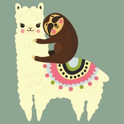 Cute Llama And Sloth Svg, Trending Svg, Llama Svg, Sloth Svg, Llama And Sloth Svg, Cute Llama And Sloth Svg, Best Friend