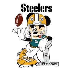 Mickey Mouse Pittsburgh Steelers Svg, Sport Svg, Pittsburgh Steelers Svg, Steelers Football Team, Steelers Svg, Pittsbur