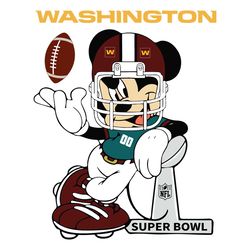Mickey Mouse Washington Svg, Sport Svg, Washington Svg, Washington Football Team, Washington Logo Svg, Super Bowl Svg, N