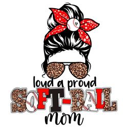 SoftBall Mom Svg, Loud And Proud Svg, Mom Svg, Softball Mama Svg