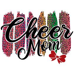 Cheer Mom SVG PNG, Mom Svg, Leopard Mom Svg, Cheer Svg, Cheerleader Svg