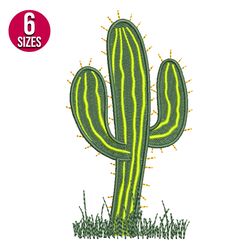 Cactus plant embroidery design, flower bunch, Machine embroidery design, Instant Download