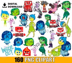 160 Inside Out Clipart, Inside Out Png, Disney Inside Out Bundle Png, Disney Png Digital Download