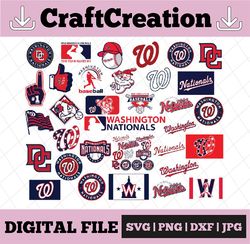 33 Files Washington Nationals Svg, Cut Files, Baseball Clipart, Cricut Nationals svg, Washington Cutting Files, MLB svg,