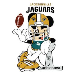 Mickey Mouse Jacksonville Jaguars Svg, Sport Svg, Jaguars Svg, Jacksonville Svg, Super Bowl Svg, Jacksonville Football,