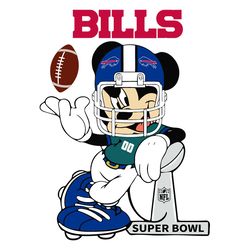 Mickey Mouse Buffalo Bills Svg, Sport Svg, Buffalo Bills NFL, Bills Football Team, Bills Svg, Bills NFL Svg, Buffalo Bil