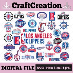 34 Files NBA Los Angeles Clippers, Los Angeles svg,Clippers svg, basketball bundle svg,NBA svg, NBA svg, Basketball Clip