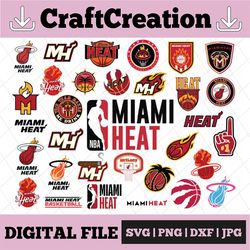 32 Files NBA Miami Heat SVG, Miami svg, NBA, Basketball svg ,Cut File, Cricut Cut File, NBA svg, NBA svg, Basketball Cli