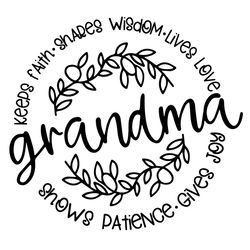 Grandma Keep Faith Share Wisdom Svg, Mothers Day Svg