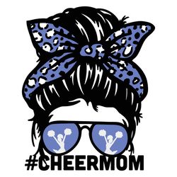 Cheer Mom SVG PNG, Cheerleader Svg, Cheer Shirt Svg, Messy Bun Svg, Messy Bun Mom Svg