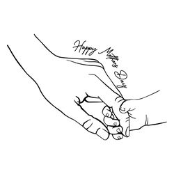 Mother And Child Hands Svg, Holding Hands Svg, Mothers Day Svg