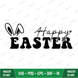 Happy Easter Svg, Easter Svg, Hoppy Easter Svg, Bunny Svg, Easter Bunny Svg, Digital Cut File, Easter Svg File, Bunny Sv