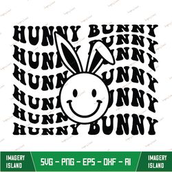 Hunny Bunny Retro Boho Easter Svg Cut File, Easter Sublimation Png, Easter Bunny Svg, Retro Easter Svg, Kids Shirt Svg,