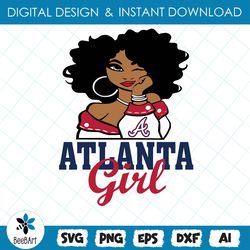 Atlanta Braves Girl svg, Baseball svg, png , eps , dxf , Instant Download